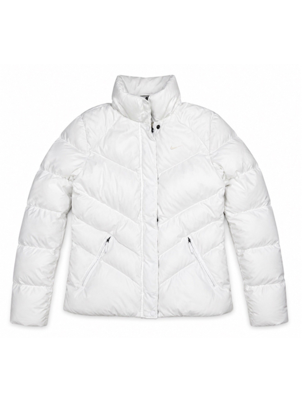 Nike Sportswear Puffer Jacket Youth Large 12–14 White Insulated Winter Coat Y2K